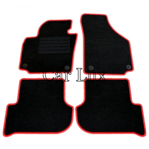 Alfombras Alfombrillas a medida Skoda Yeti Velour rojo
